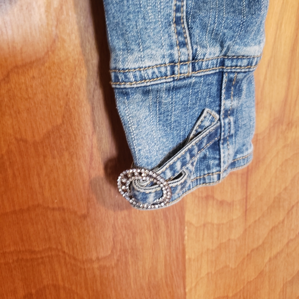 Baby Phat Y2K Blue Denim Jacket with Taupe Faux Fur Trim, RARE Item! - Picture 12 of 13